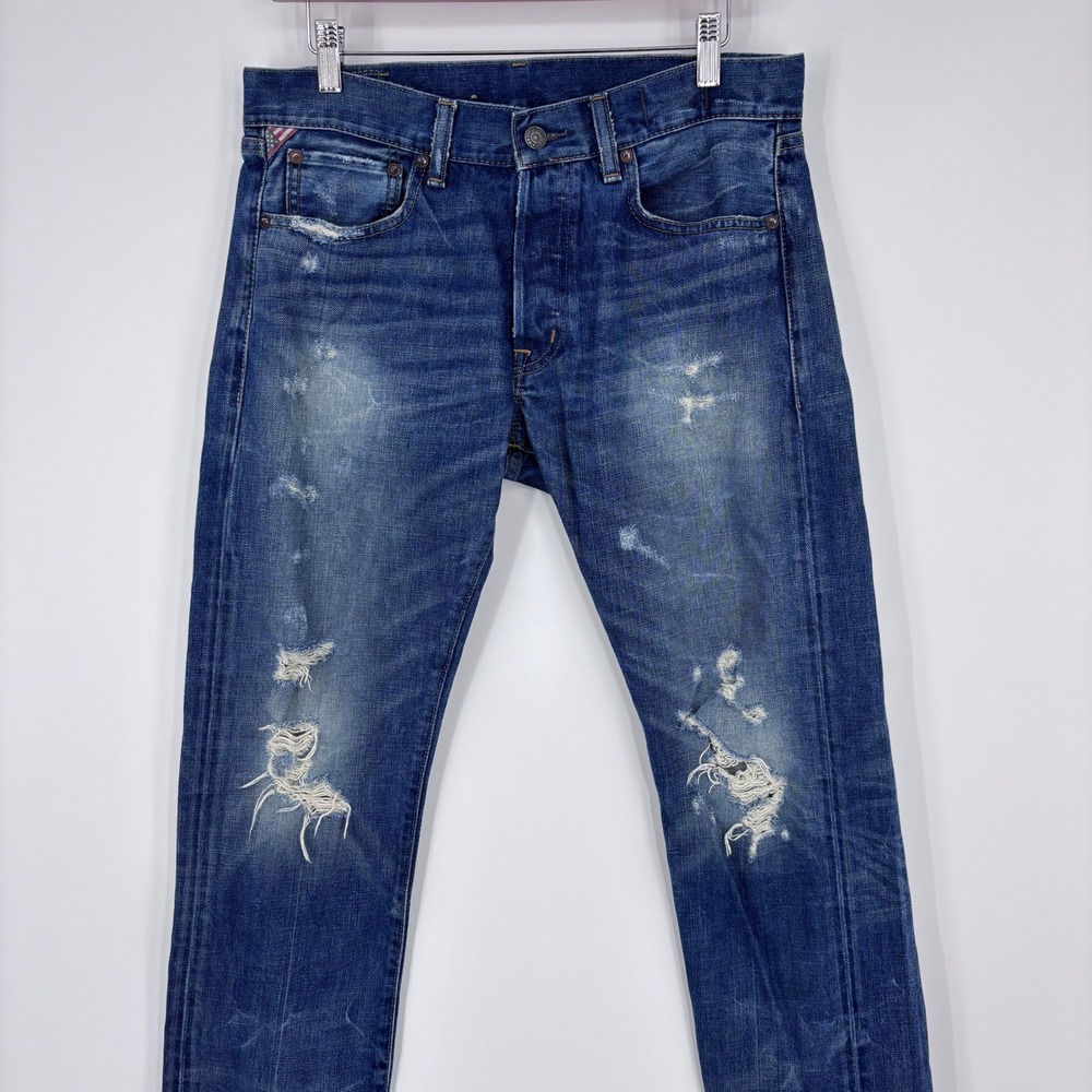 VTG Denim & Supply Ralph Lauren Jeans Mens 32x30 (Tag 32x32) Distressed Slim